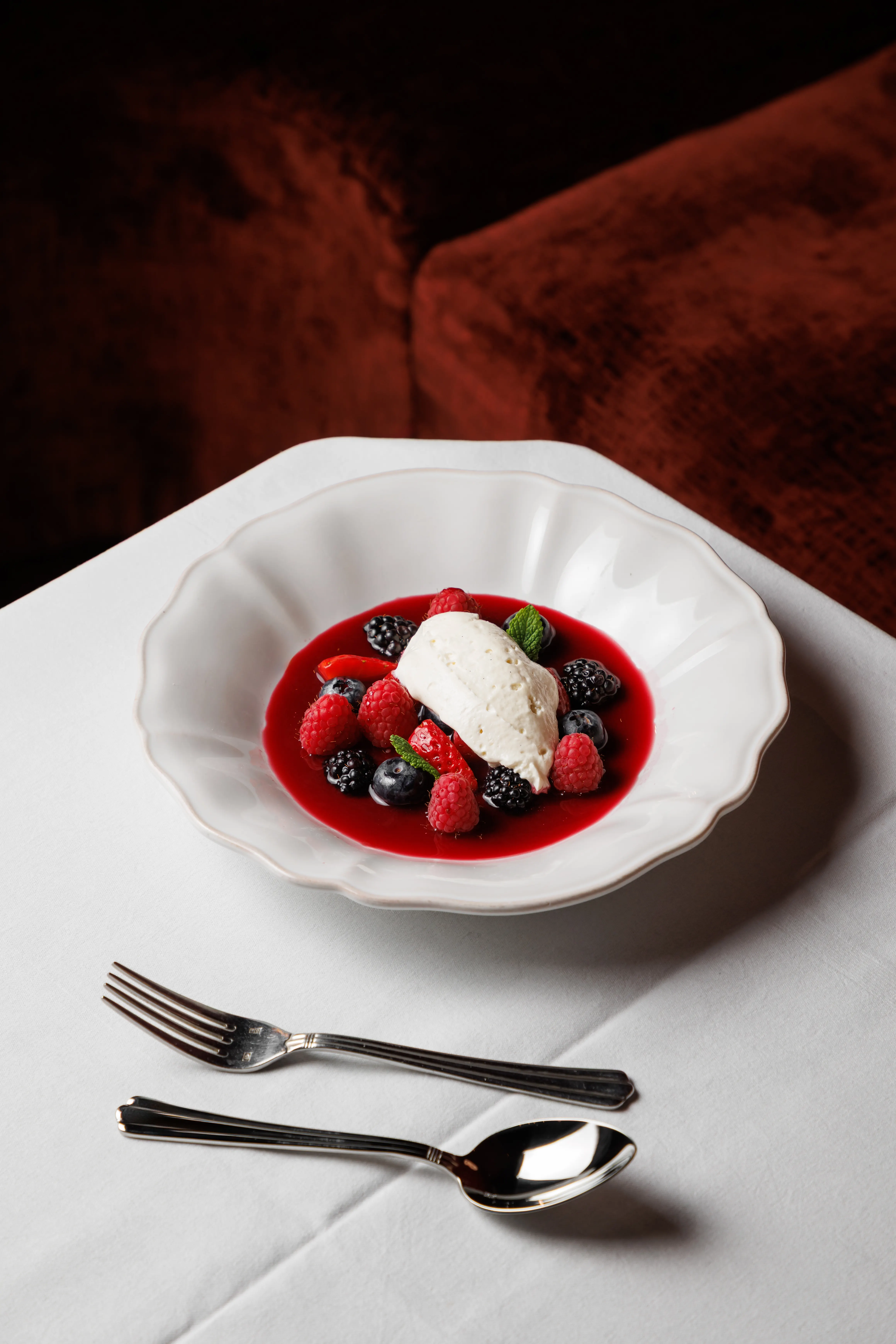 Berries and cream