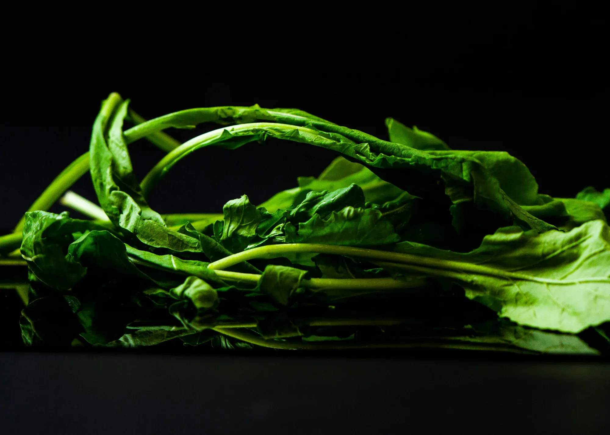 Wild greens, just picked